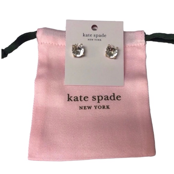 Kate Spade “Clear” Gumdrop Stud Earrings - Picture 5 of 7